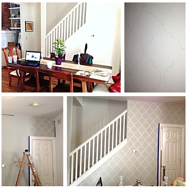 Stencil Wall Before After