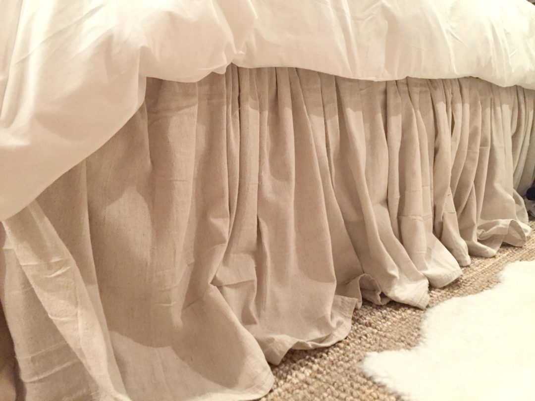 DIY NoSew Drop Cloth Bed Skirt Beginning in the Middle